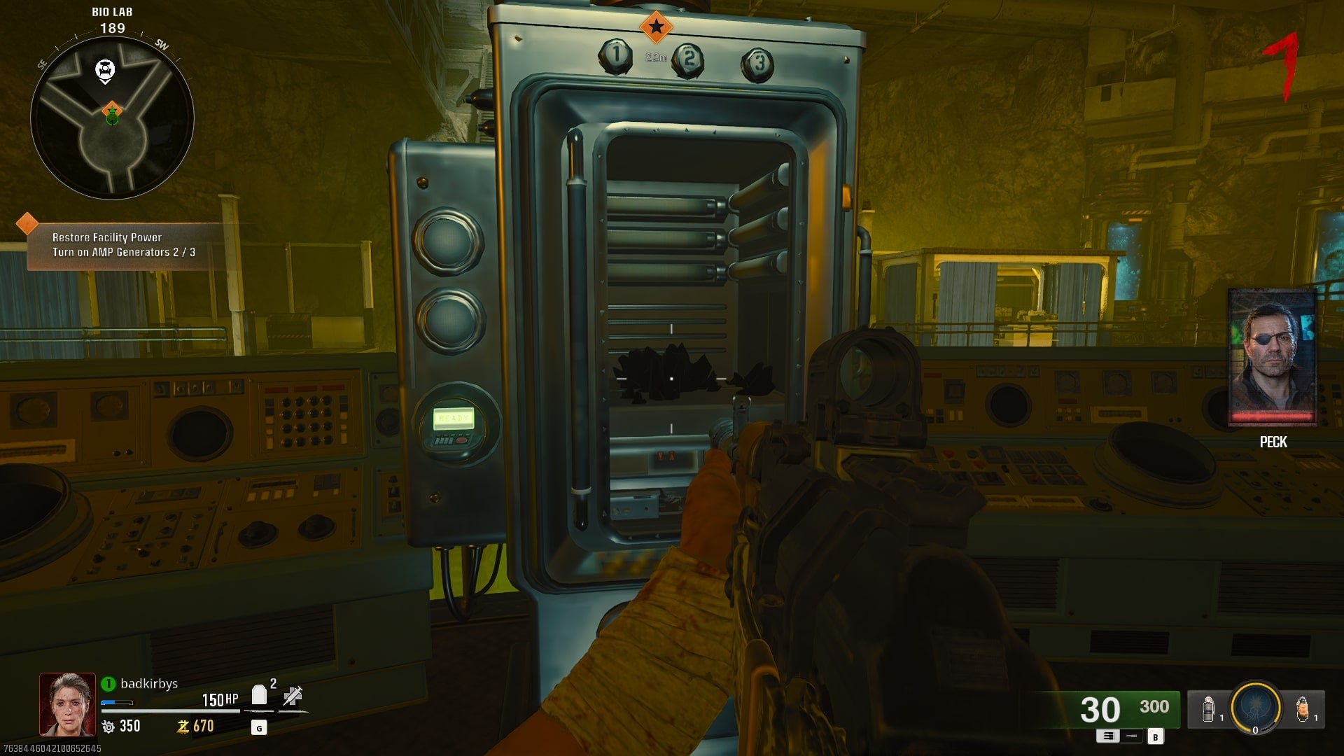 The player looks at the AMP Generator in the Terminus lab in Call of Duty: Black Ops 6 - 3