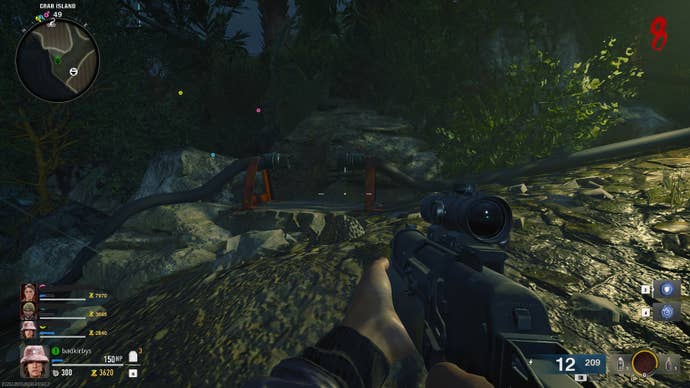 The player looks at a node connector on Crab Island on Terminus in Call of Duty: Black Ops 6