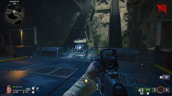 The player looks at the Pack a Punch machine on the Terminus map in Call of Duty: Black Ops 6