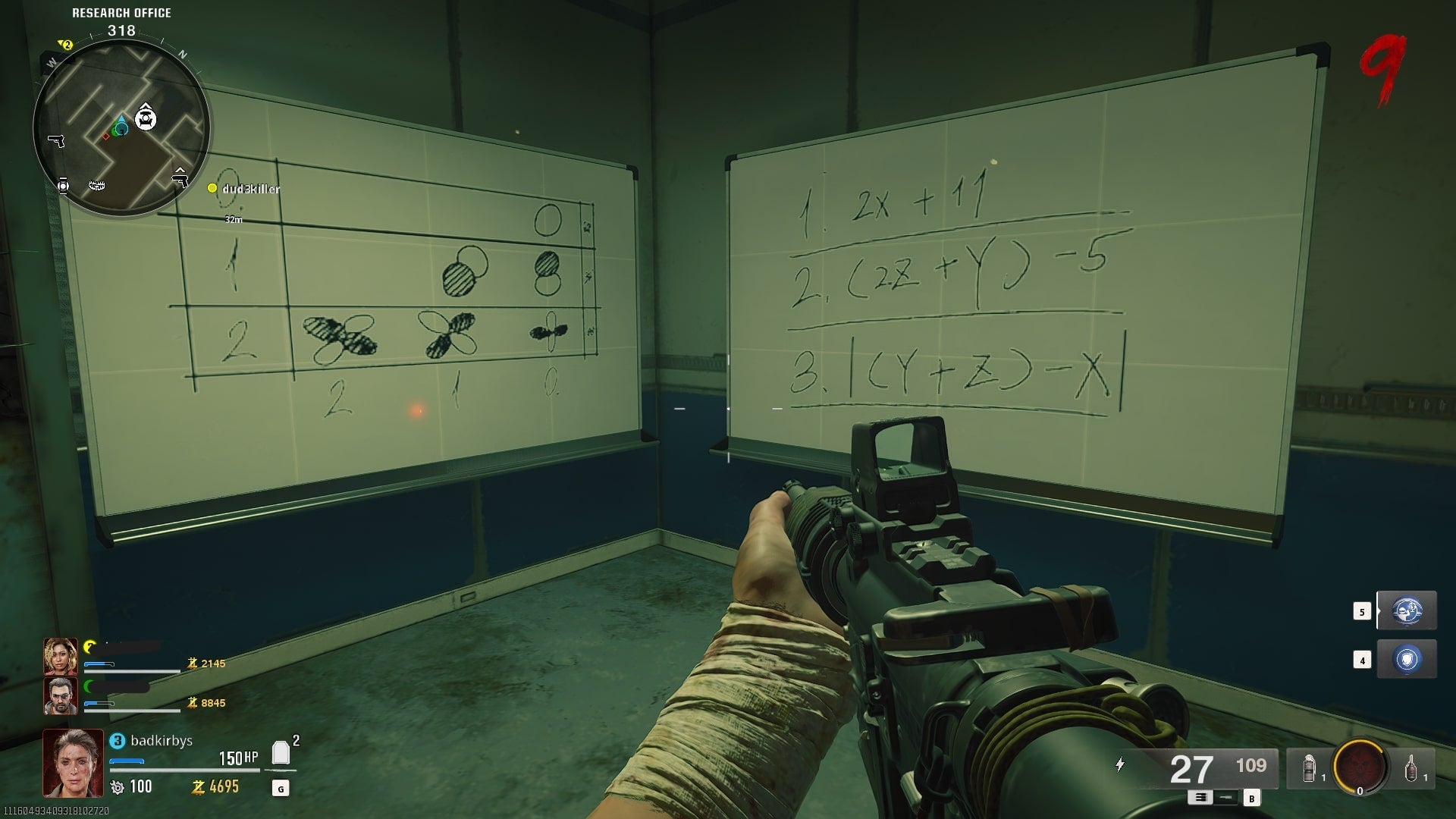 The player looks at the whiteboards on Terminus in Call of Duty: Black Ops 6 - 14