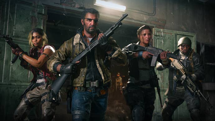Official Call of Duty: Black Ops 6 screenshot showing four main zombies characters