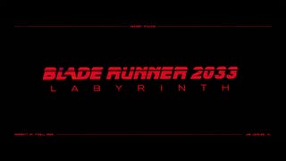The logo for Blade Runner 2033: Labyrinth, featuring red text on a black background