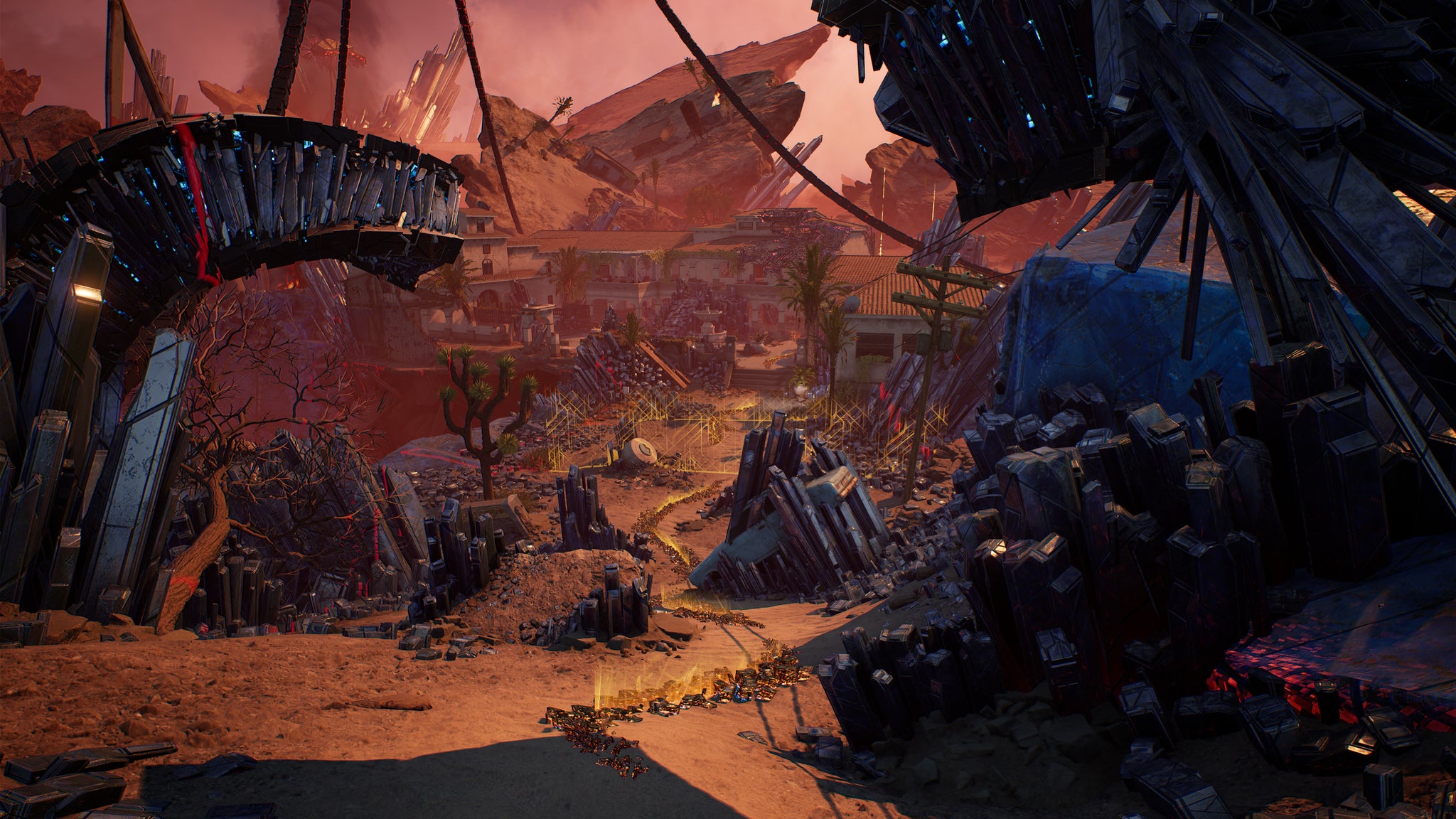 PUBG Battlegrounds' Xeno Point official screenshot showing a ruined Miramar