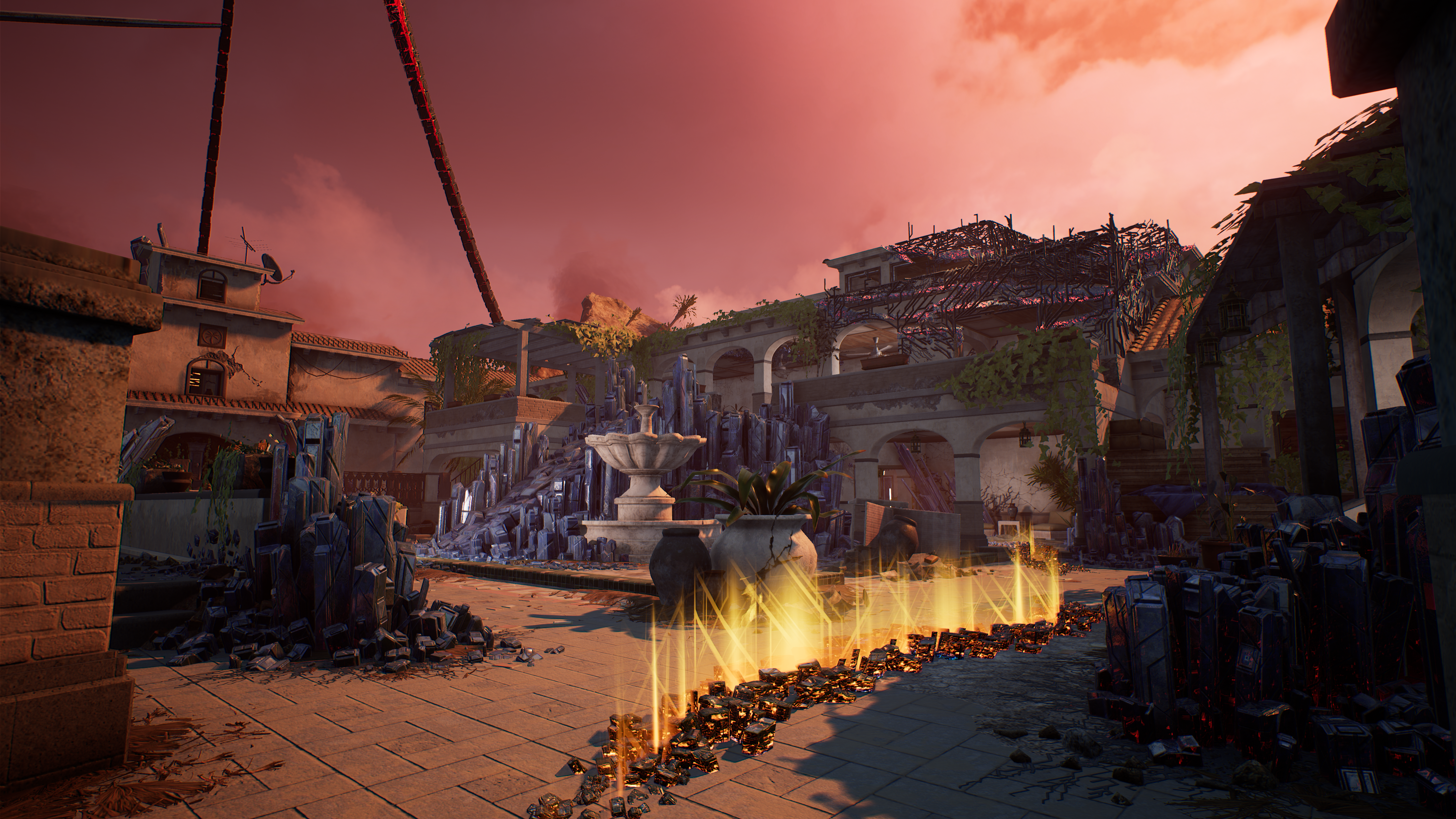 PUBG Battlegrounds' Xeno Point official screenshot showing Miramar with a yellow glowing thing on the floor