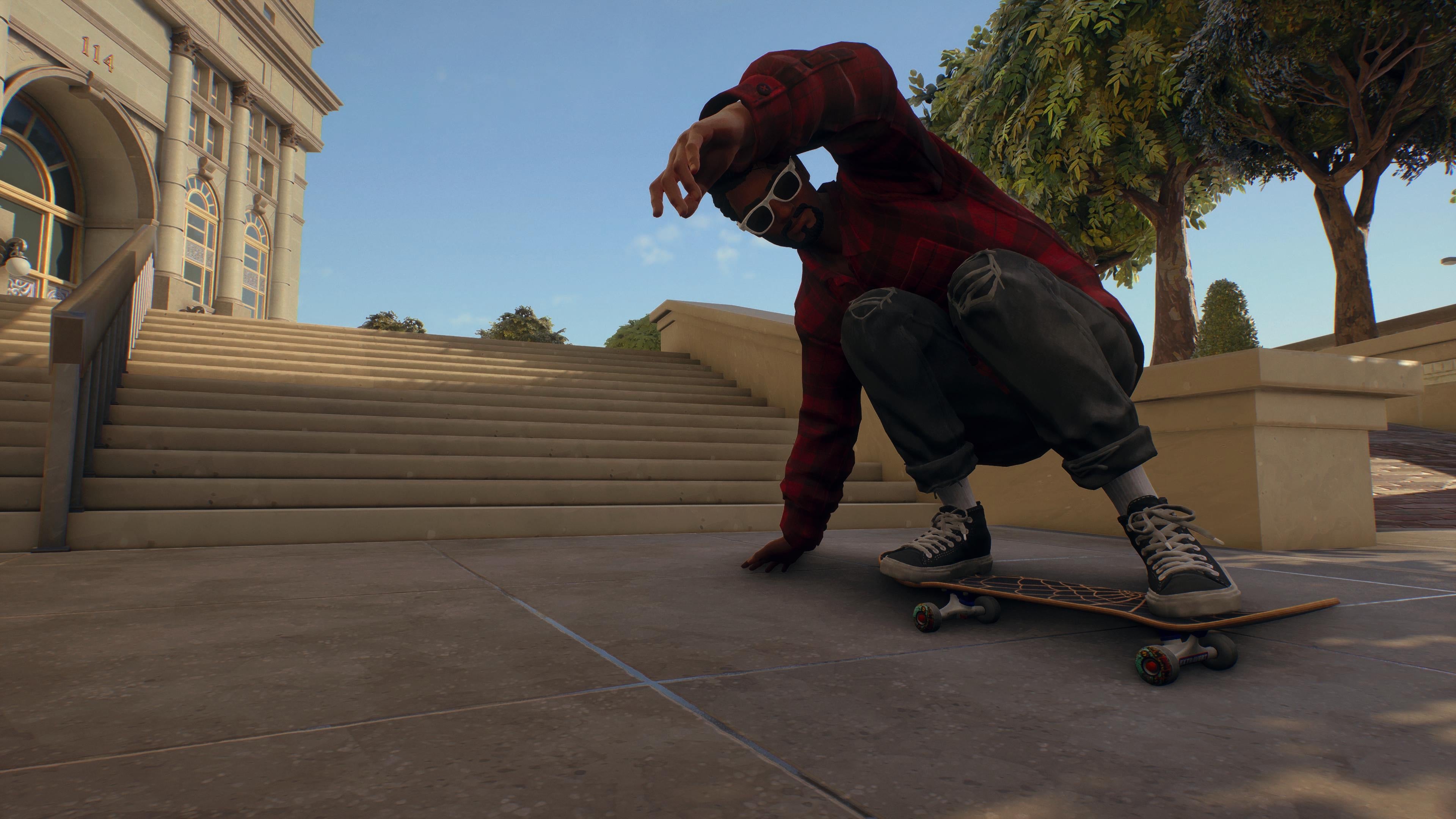 A Skate. player performing a baker maker frontshuv down15 stair in .Skate. If you know what all that means please leave a comment in the associated article. I am but a humble editor and all of this is terrifying to me.