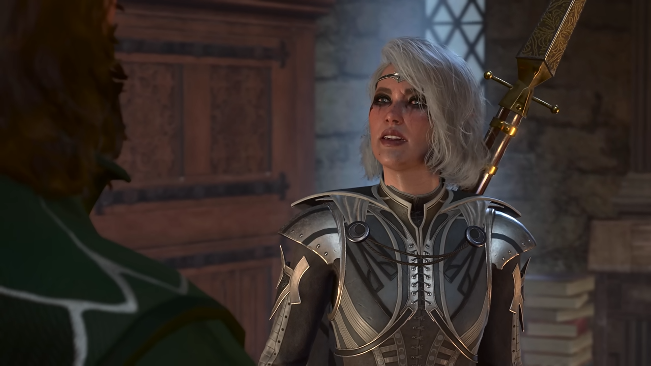 A surprised-looking character from Baldur&rsquo;s Gate 3.