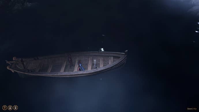 Tieflings and gnomes escape Moonrise Towers prison via boat in Baldur’s Gate 3