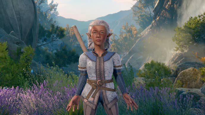 Baldur’s Gate 3 image showing a Dwarf Cleric.