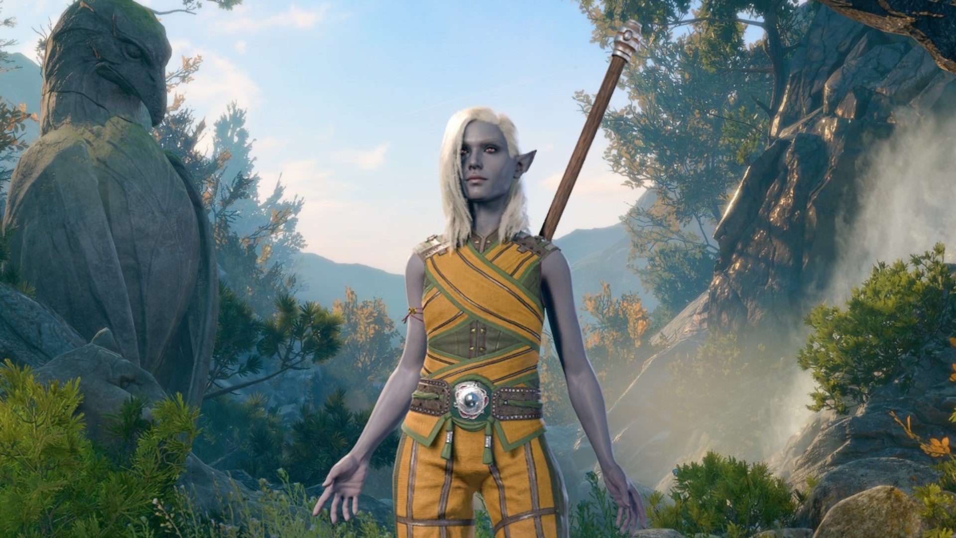 Baldur&rsquo;s Gate 3 image showing a Drow Monk.