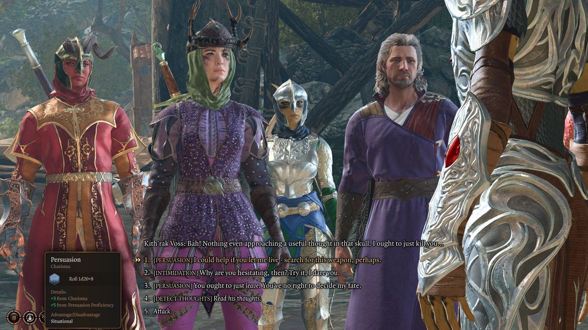 The player party speaks with a patrol of Githyanki about their search for a weapon in Baldur&rsquo;s Gate 3