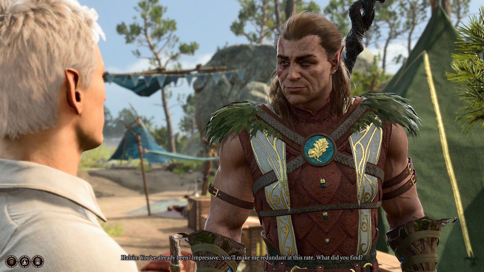 The player speaks with Halsin in Baldur&rsquo;s Gate 3