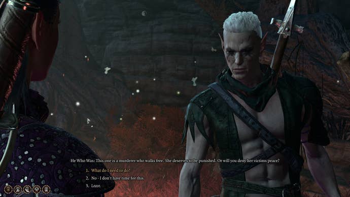 The player speaks with He Who Was in Baldur’s Gate 3