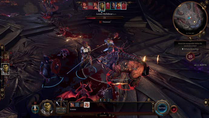 Lae’zel and Losiir fight imps in Baldur’s Gate 3