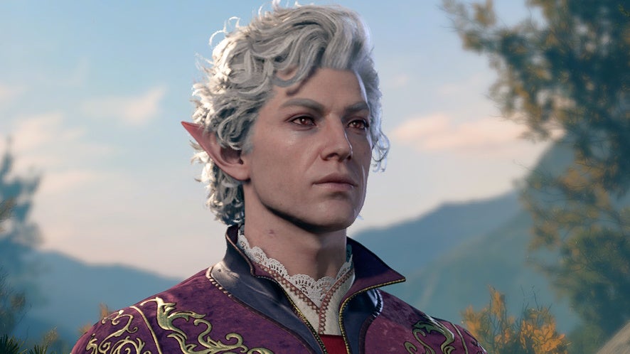 Close up of astarion character.