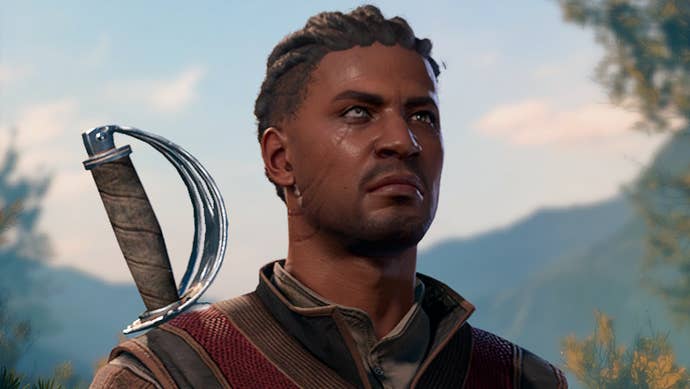 Close up of wyll character.