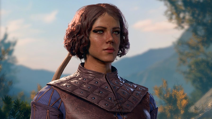 Close up of female body shaped Wood Half-Elf.