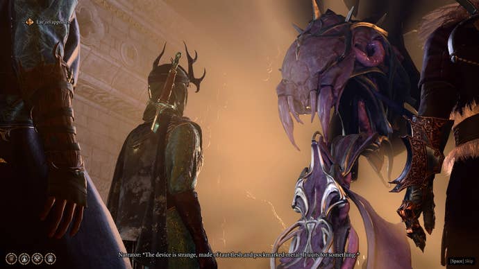 The player party looks towards the Zaith’isk in the Githyanki Creche in Baldur’s Gate 3