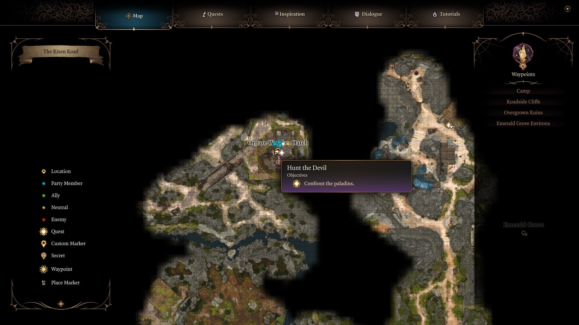 A map of Anders' location in Baldur's Gate 3 - 5