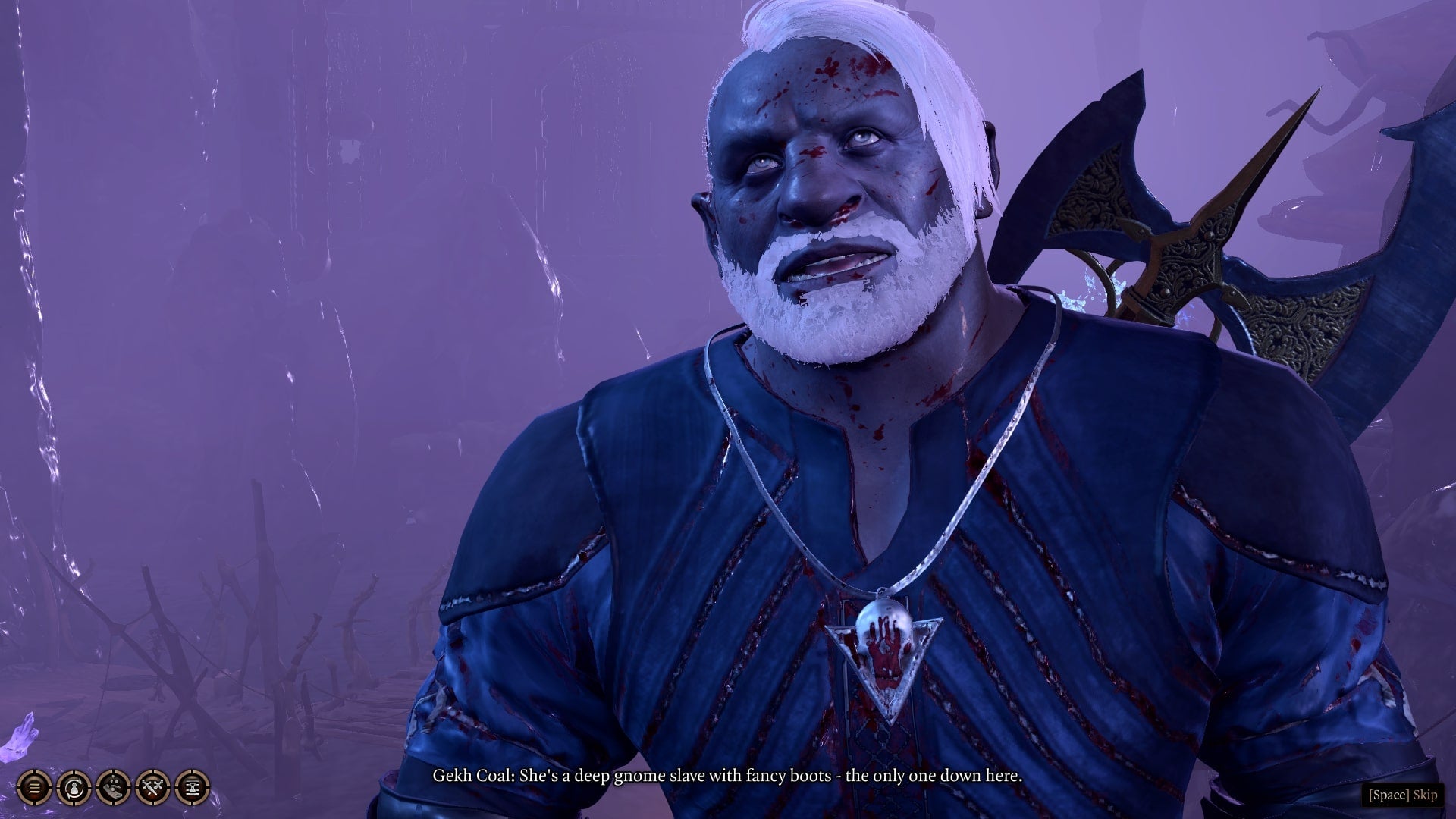 The player speaks with Gekh Coal in Baldur's Gate 3 - 3