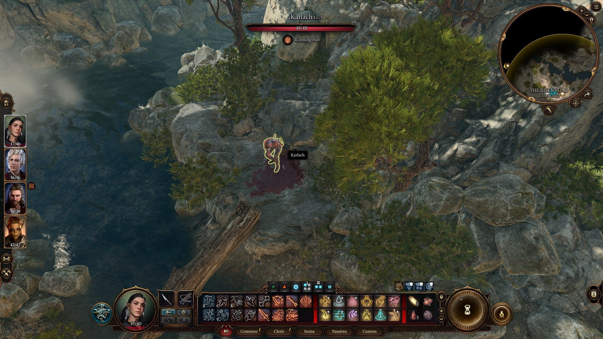 The player stands nearby an injured Karlach in Baldur's Gate 3 - 4