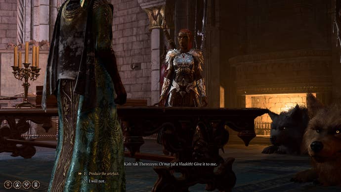 The player speaks with Commander, Kith'rak, in the Githyanki Creche in Baldur's Gate 3