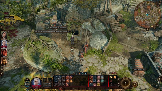 The player stands in front of a well in Blighted Village in Baldur's Gate 3