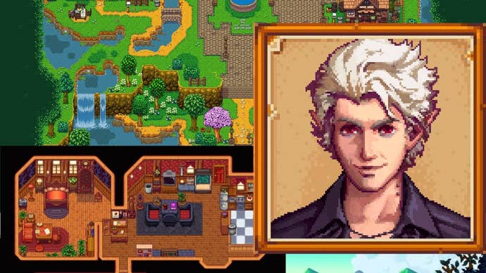 A teaser image of Astarian from Baldur’s Gate 3 in Stardew Valley