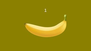 A banana on a green background from the game Banana