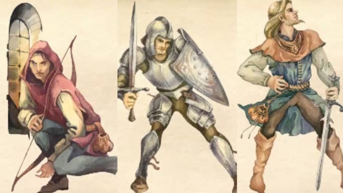 The Archer, Warrior, and Bard class in Oblivion.