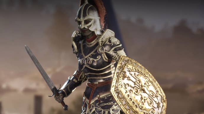 A Dark Elf wearing a full Ebony Armor set in Oblivion Remastered.