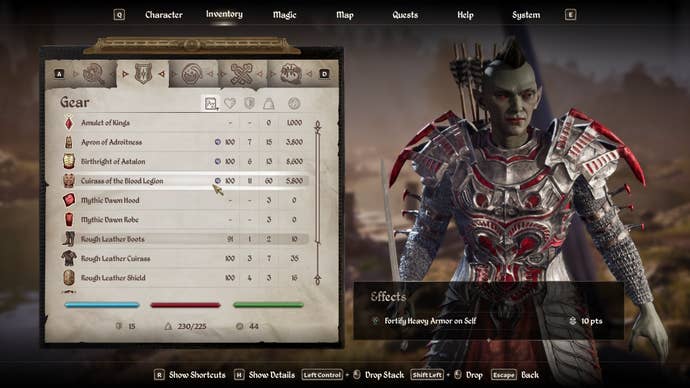 Cuirass of the Blood armor in Oblivion Remastered.