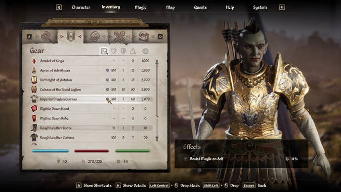 Imerial Dragon armor in Oblivion Remastered.