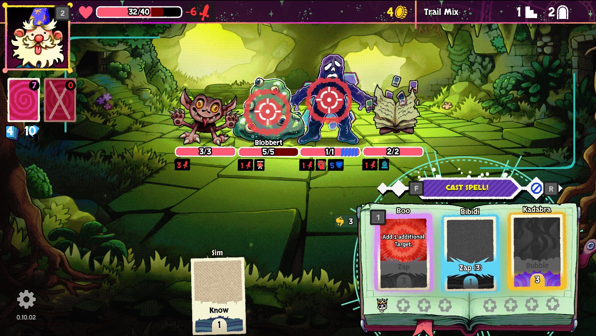 Bibidi Bibidi screenshot showing you taking on several enemies against a green background