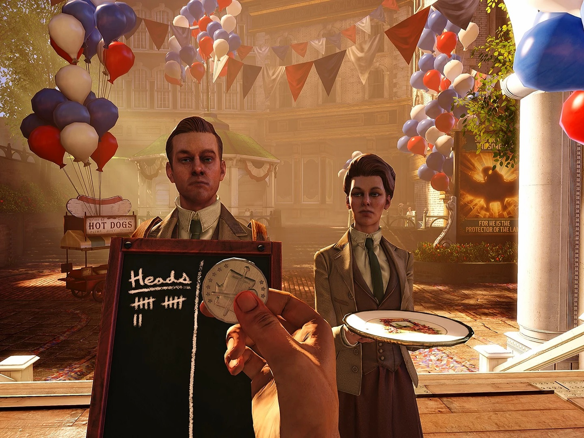 The Lutece Twins (Bioshock Infinite). Totally Unrelated.