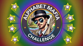 A mafia member can be seen inside of an emblem labelled 'Alphabet Mafia' in Bitlife