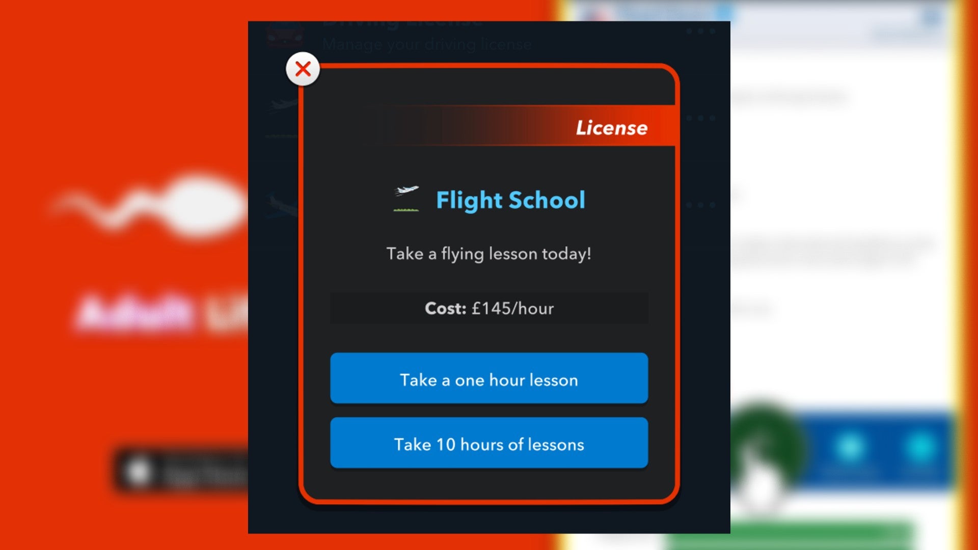 The player looks at attending flight school in Bitlife - 3