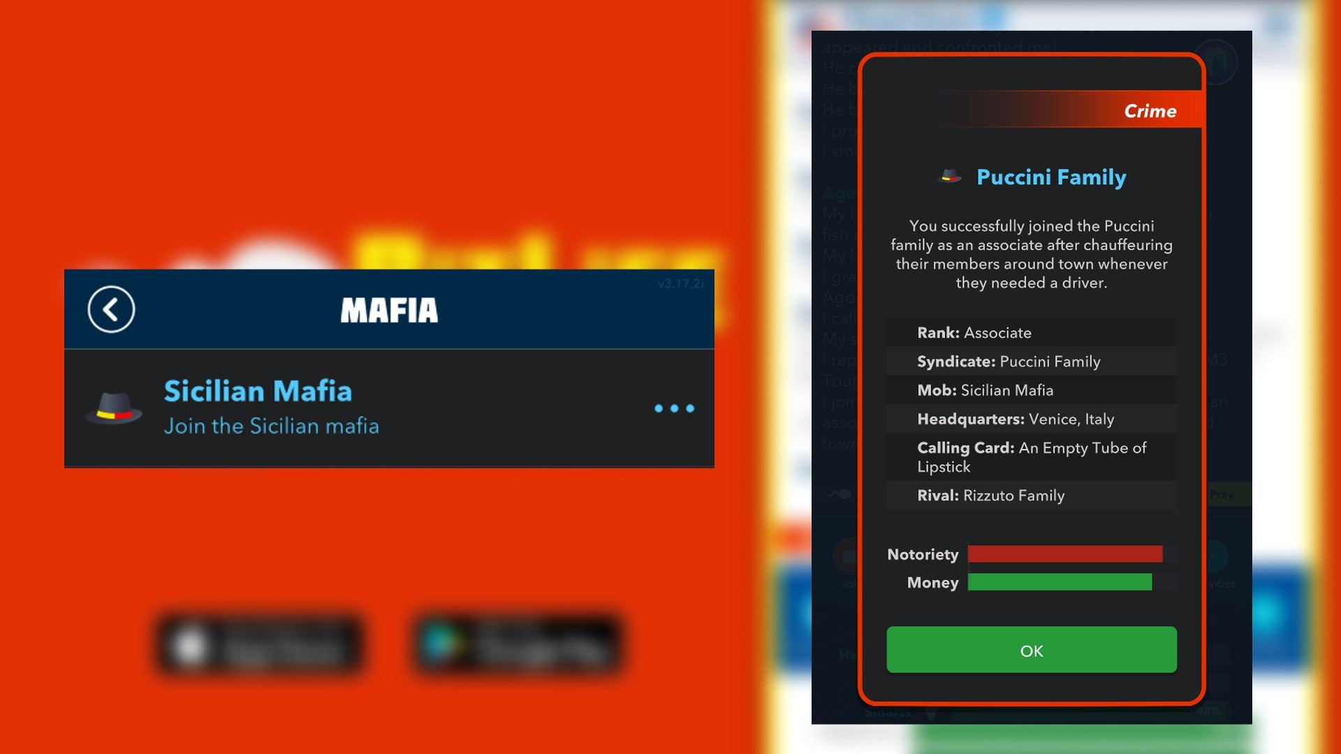 The player requests to join the Sicilian Mafia in Bitlife - 6
