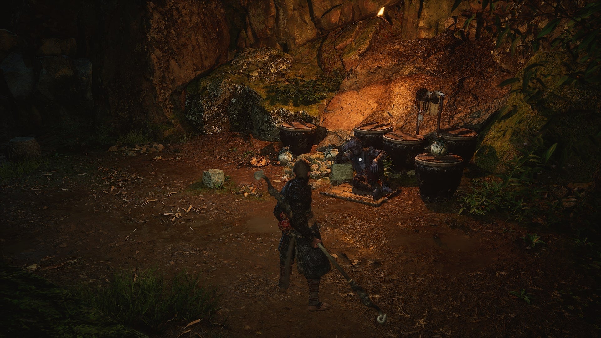 The player stands in front of the Shen Monkey in Black Myth Wukong - 1