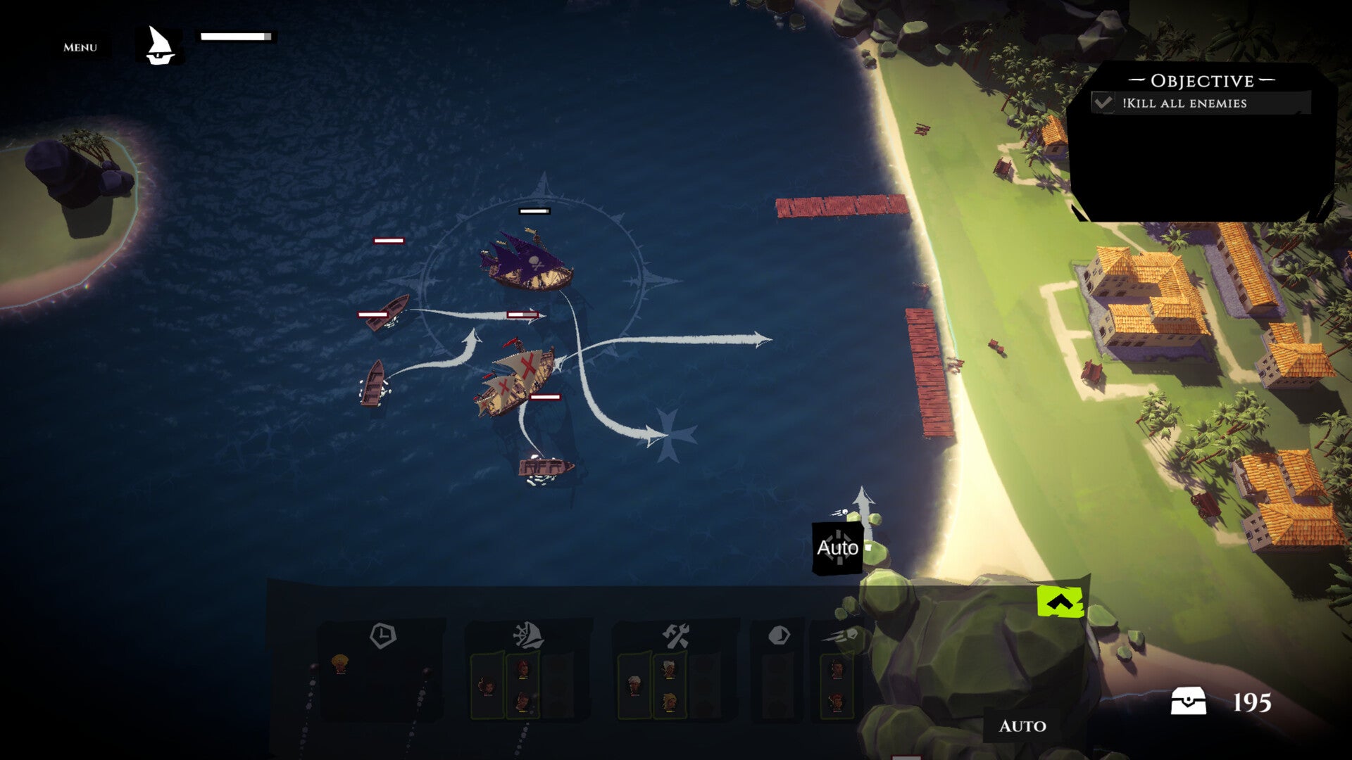 A naval battle underway in Black Sailors.