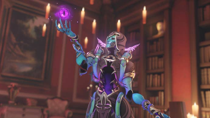 Screenshot from Overwatch 2 showing a character levitating a strange purple orb