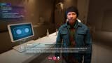 Ubisoft Neo NPC game demo showing a character talking to the player, with generated dialogue text on screen.