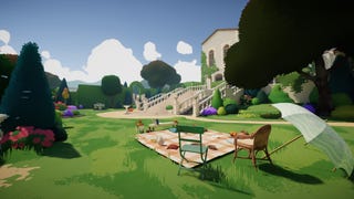 A picnic is set up in the grounds of Botany Manor