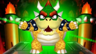 A gloriously polygonal Bowser takes to the floor in Mario Party 3