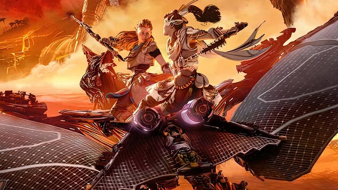 horizon forbidden west burning shores art