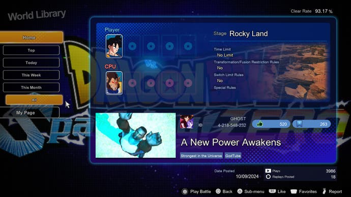 Dragon Ball: Sparks! Zero screenshot showing CJ from GTA.