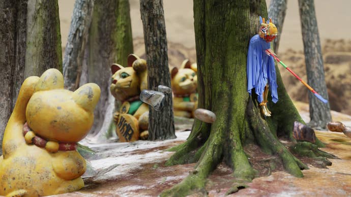 A knight is skewered on a tree in Dome-King Cabbage