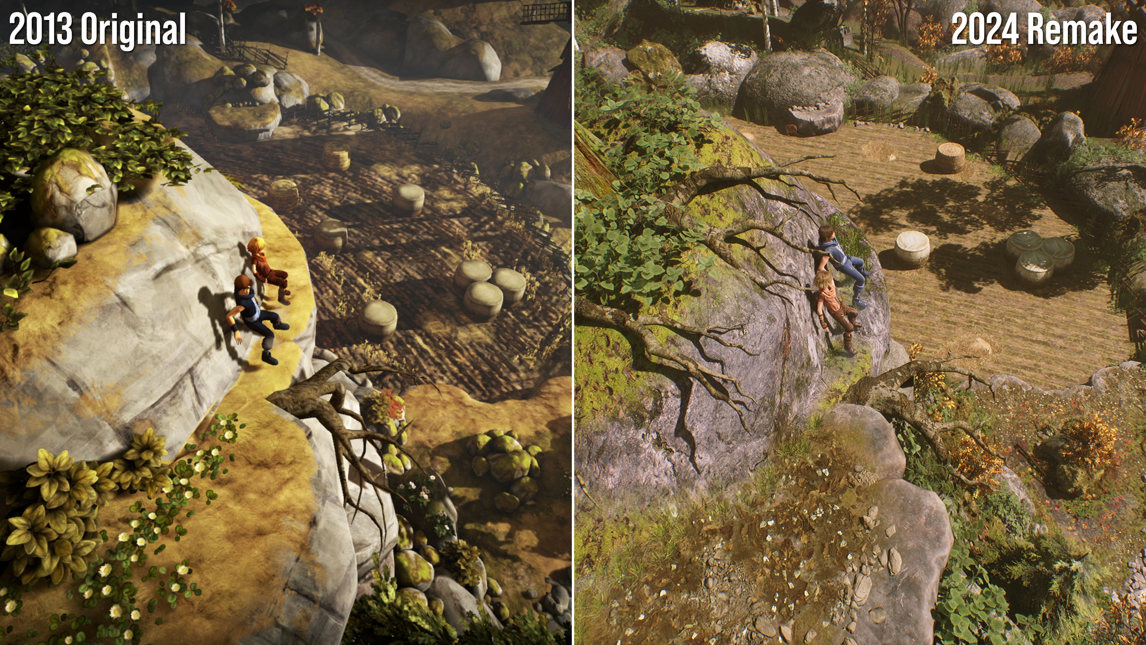 brothers a tale of two sons screenshot comparisons original vs 2024 remake