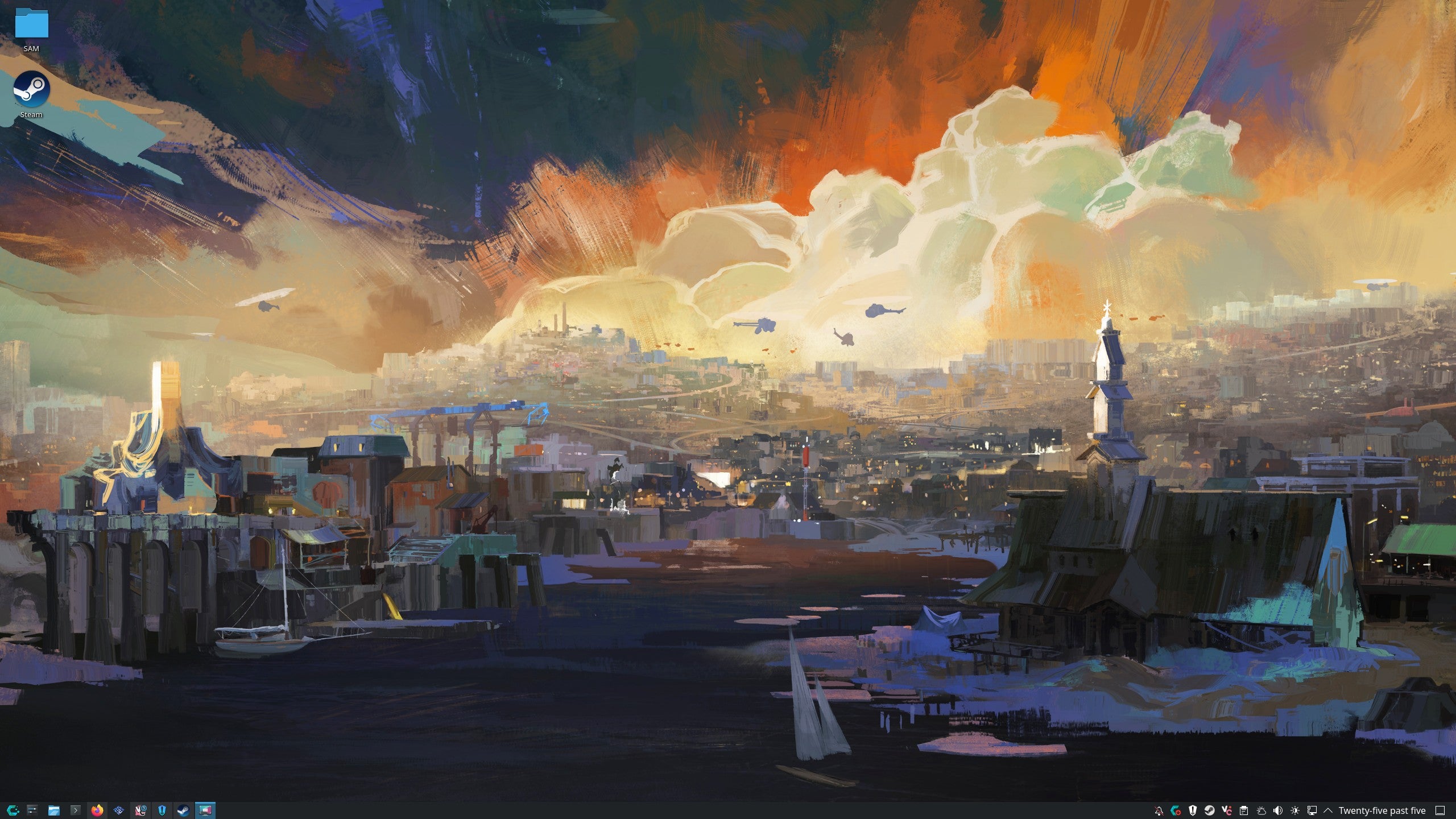 The CachyOS desktop screen.