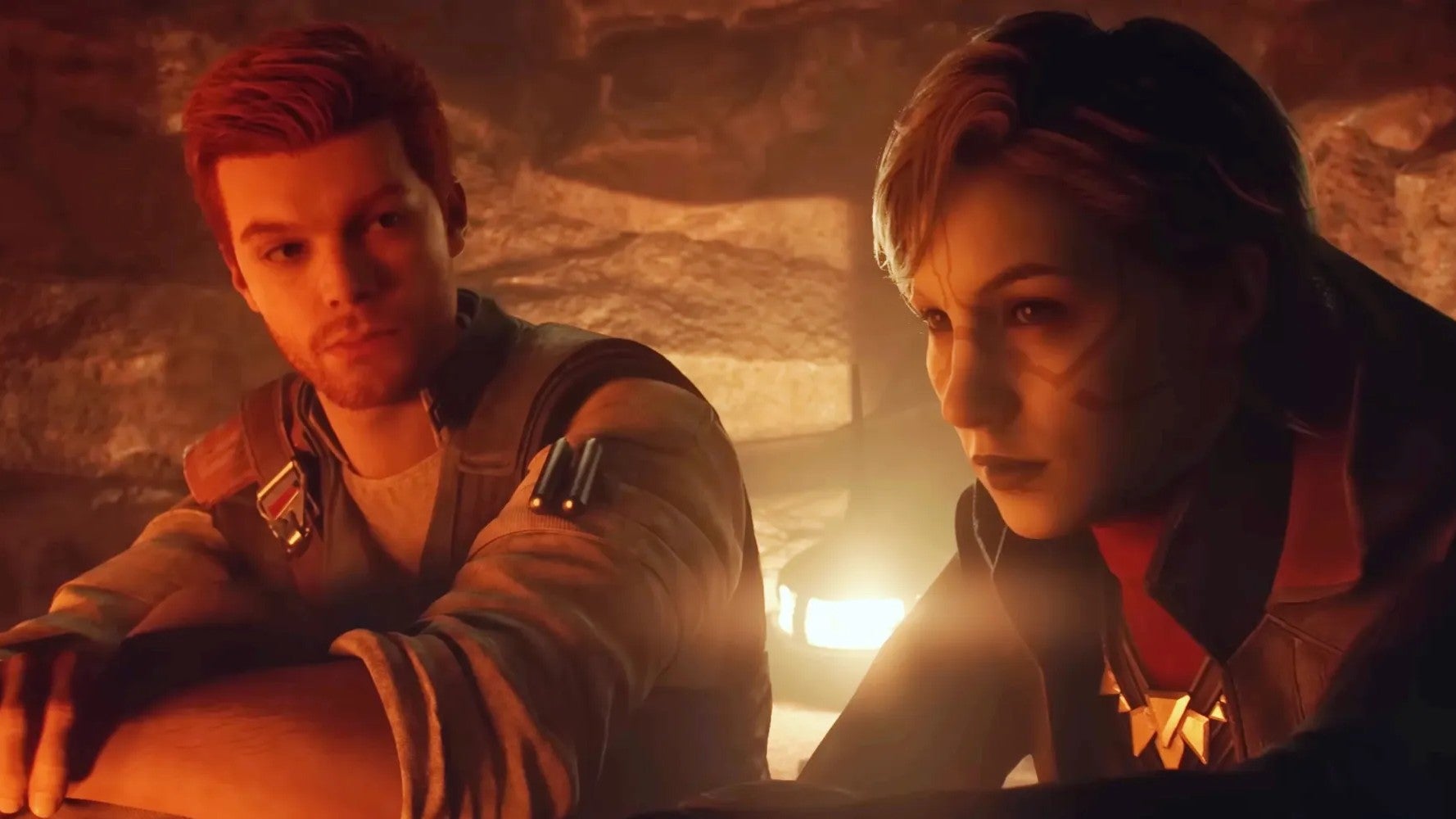 Cal and Merrin in Star Wars Jedi: Survivor