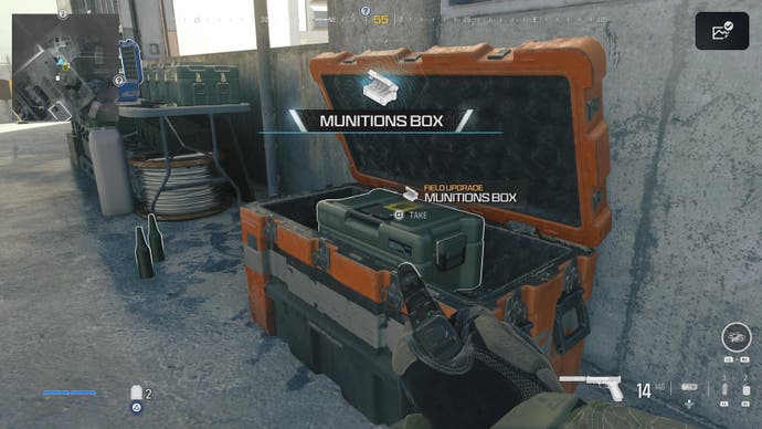 Call of Duty Modern Warfare 3 screenshot of a supply crate in a campaign mission